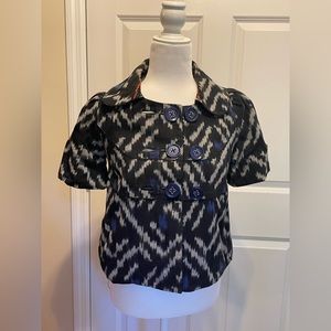 cropped short sleeved dress jacket